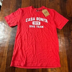Casa Bonita 1973 Dive Team Red Graphic T-Shirt Small NWT Colorado Souvenir